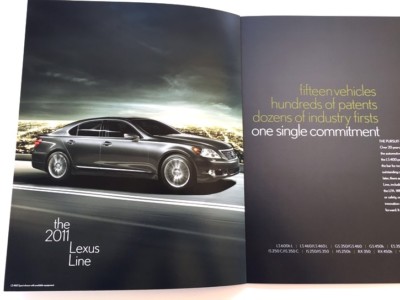 2011 Lexus Brochure Catalog - IS F RX350 HS250h ES350 LS460 RX450h