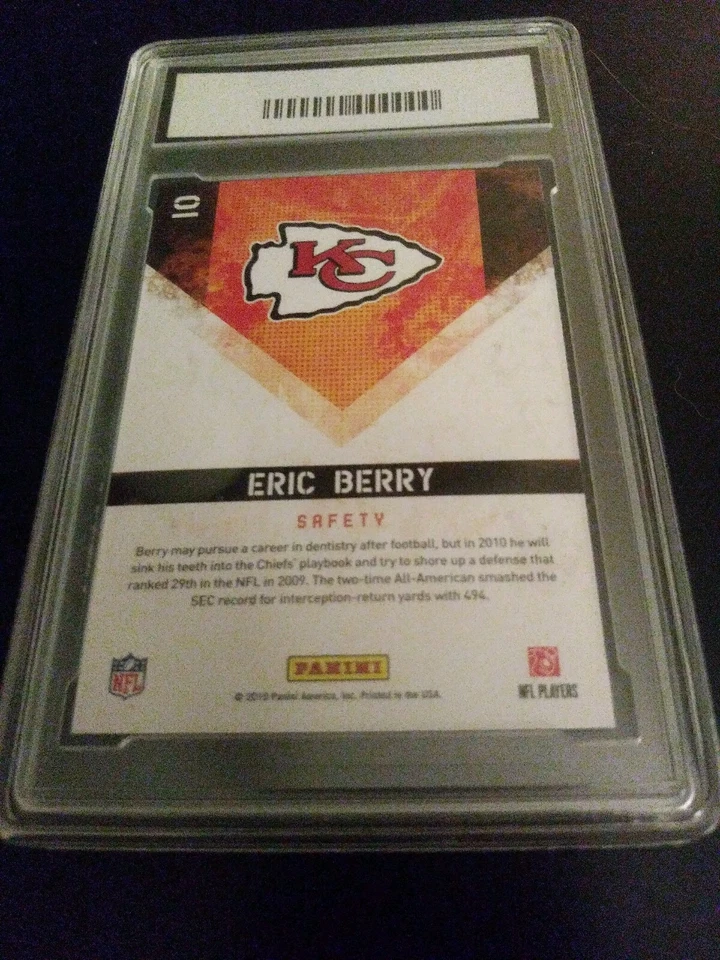 2010 Eric Berry Score #10 Gem 10 Hot Rookies Card - Image 2 of 2