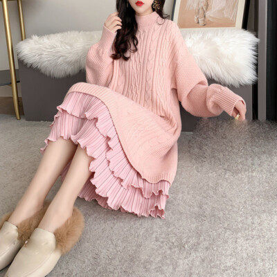 Lady Jumper Dress Long Sweaters Ruffled Knit Pullover Loose Casual Fashion Baggy | eBay Lady Jumper Dress Long Sweaters Ruffled Knit Pullover Loose Casual Fashion Baggy | eBay