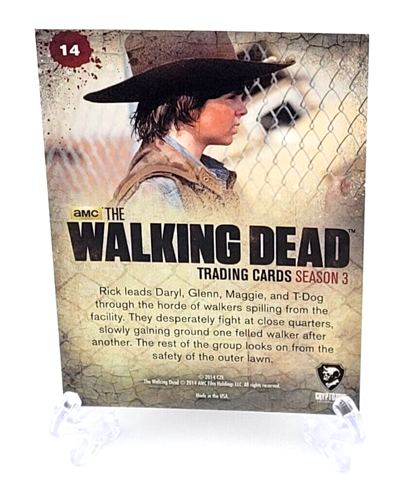 2014 The Walking Dead Season 3 Back To Back Rick Maggie Glenn T-Dog #14 AMC