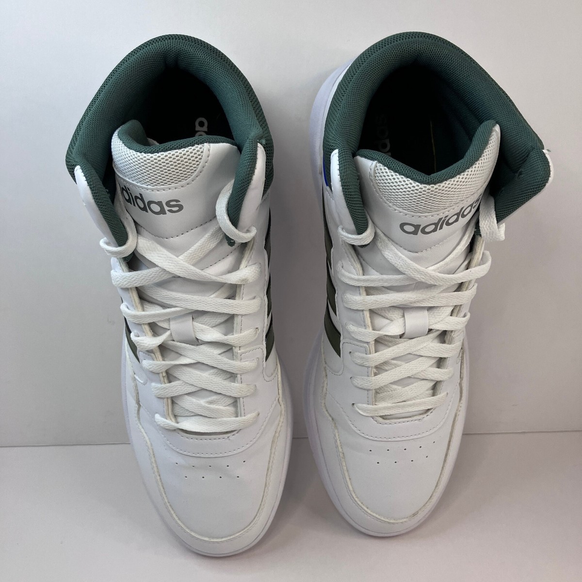 Adidas Hoops Mid GY4747 Basketball Shoes White And Green Mens Size 12