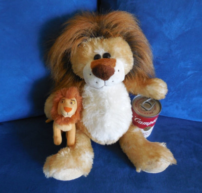 Lion crazy mane 16'' Plush Stuffed Animal Cartoon face toy lot CIRCUS Super Soft