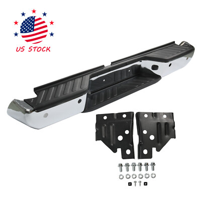 Chrome Rear Step Bumper Assembly W/ Sensor Hole For 2005-2021 Nissan Frontier