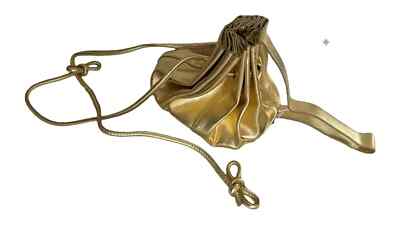 Alexis Mabille pour La Redoute goldfarbene Handtasche Lammleder 27x27x15cm