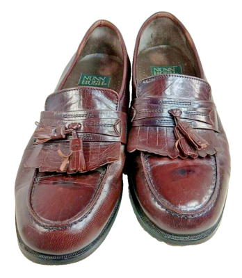 Nunn Bush Mens US 7.5 M MANNING Brown Moc Toe Tassel Dress 