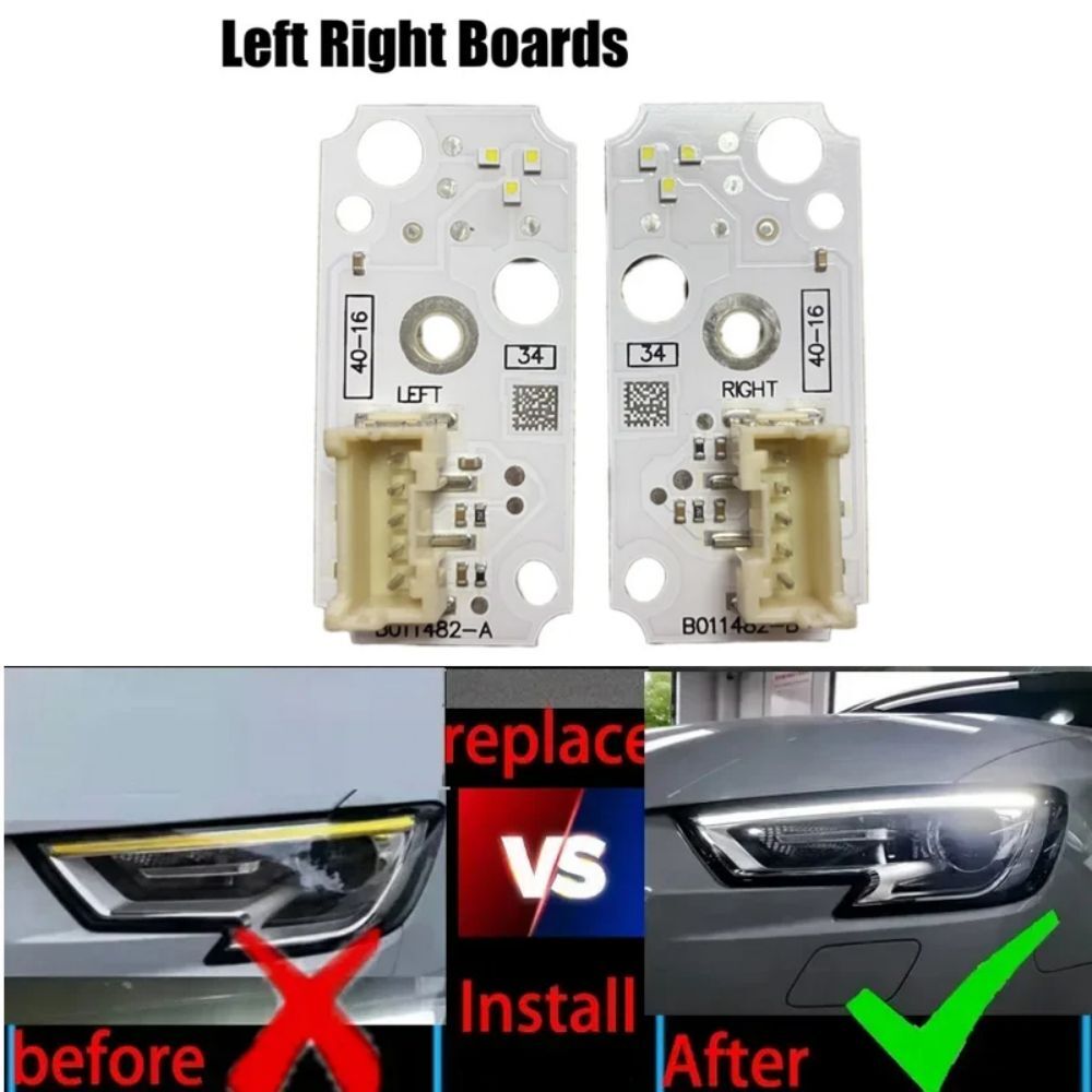 Left & Right Daytime running DRL Boards For AUDI A3 S3 8V 17-21