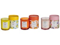 Duftkerze 3Er Set Sojawachs Im Glas Gelb/Orange/Rosa Mit Deckel Colorful Barrel