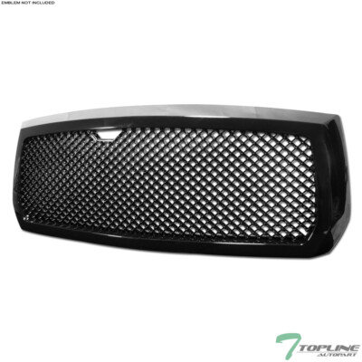 Topline For 2005-2007 Dodge Dakota Mesh Front Hood Bumper Grill Grille - Black