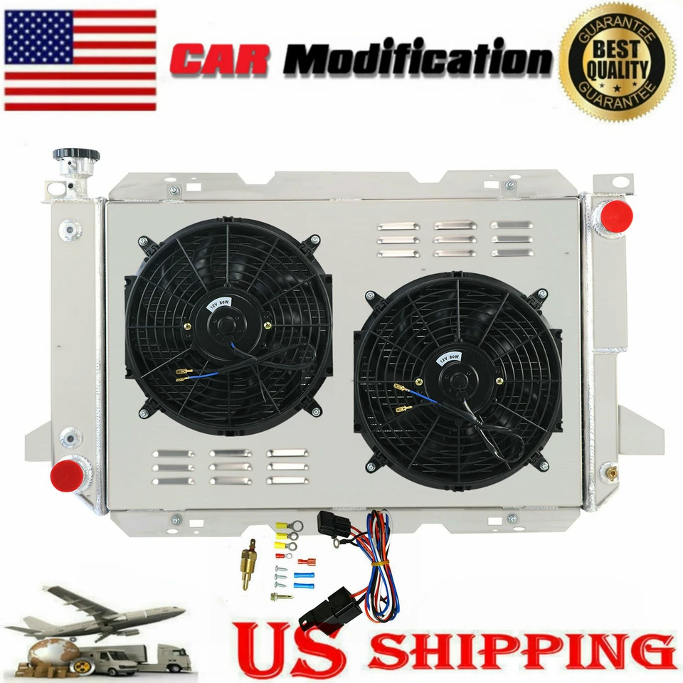 4 Row Radiator Shroud Fan Relay For 1985-1997 1990 Ford Bronco F150 F250 F350 V8 Foto 2 de 4