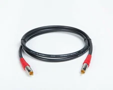 Canare L-5CFB 75ohm RCA to RCA, Pro Digital Audio Video Black Coax Cable.