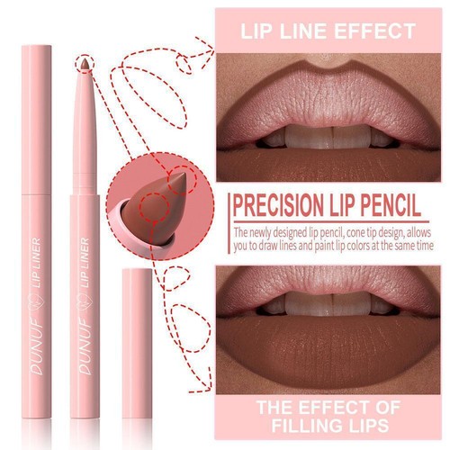 Waterproof Matte Lipstick & Lip Liner Crayon Long-Lasting Lip Liner Pencil B8C8 - Picture 5 of 30