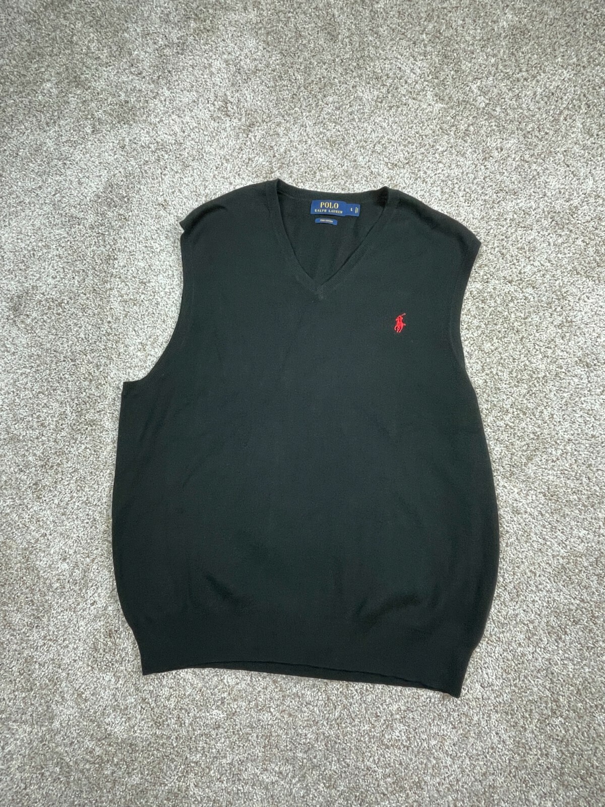 Polo Ralph Lauren V-Neck Black Sweater 