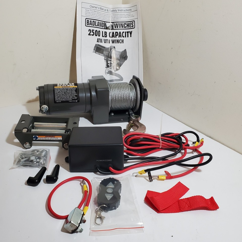 Badland ATV / Utility Winch 2500 LB. Capacity w/Wireless Remote Control