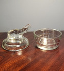 Jeanette Clear Glass Powder Jar With Elephant Lid 4.5x3.75” — photo 4