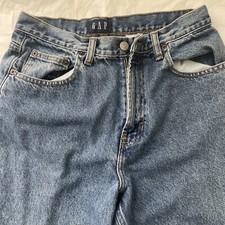90s Gap Loose Fit Jeans Made in USA Size 10 Long Medium Wash 28x31.5 Inches YKK