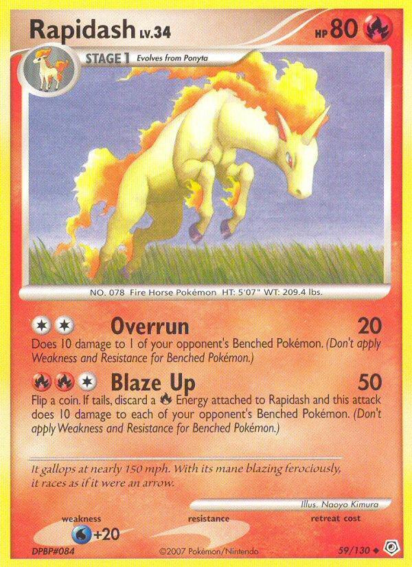 Pokemon Rapidash (59/130) Diamond & Pearl LP
