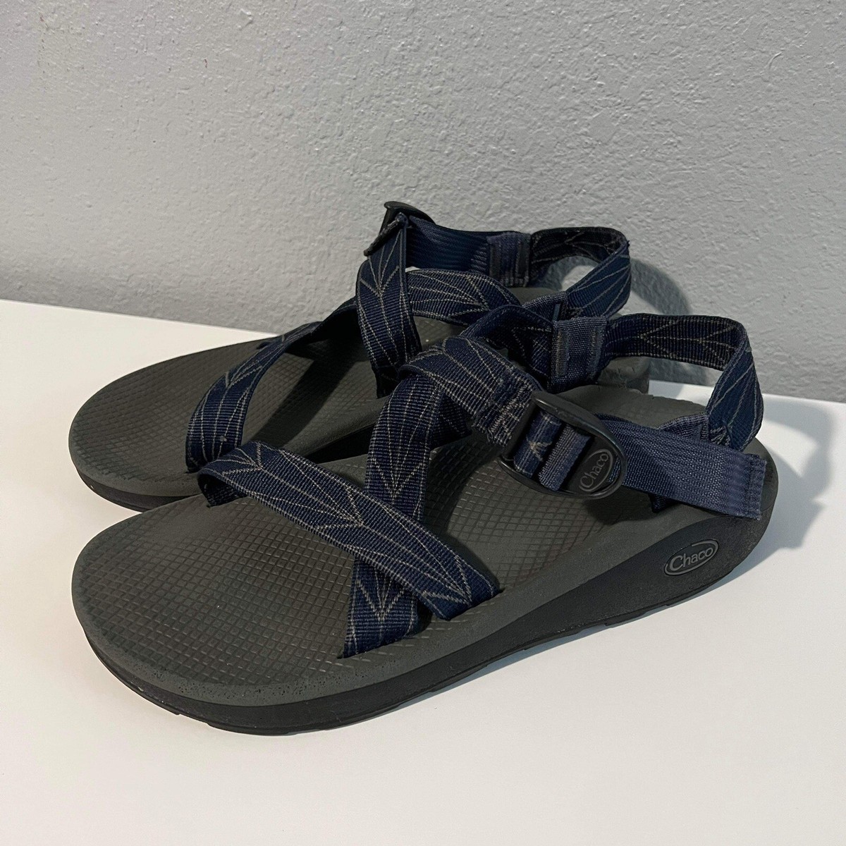 Chaco Cloud Men’s Navy Blue Black Adjustable Strap Outdoor Comfort Sandal Sz 10 Chaco Z Cloud Sandals Men main image 4