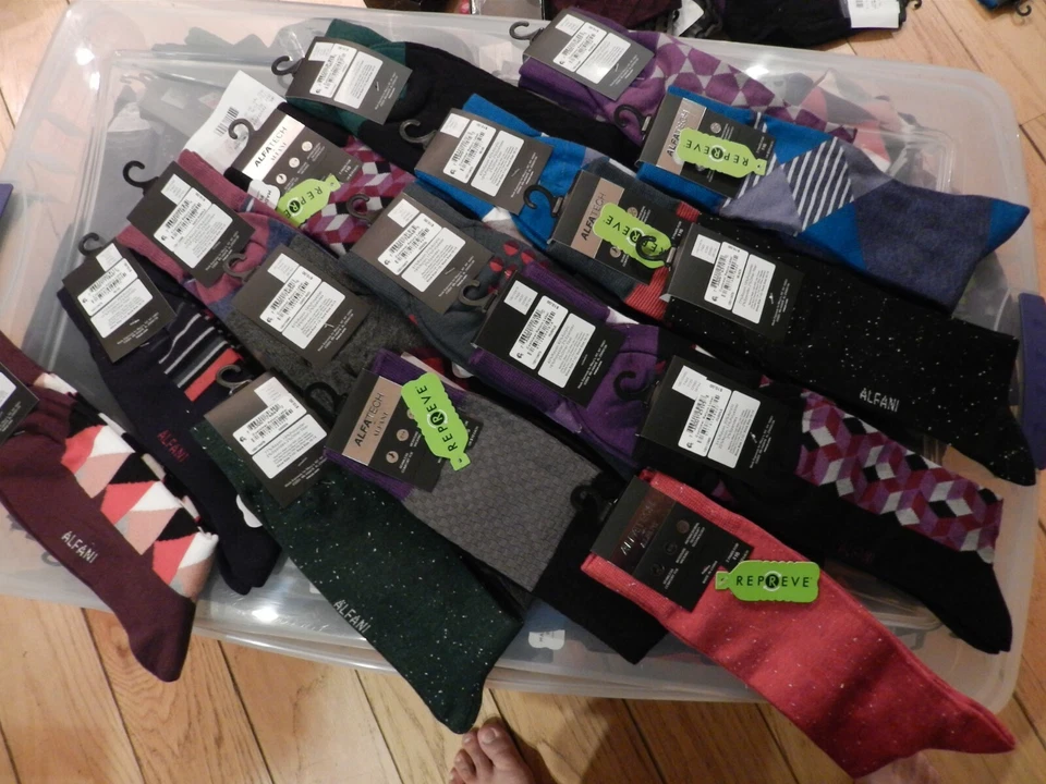 5 pares de calcetines de vestir Alfani para hombre Alfa Tech que absorben la humedad tallas 10-13 Foto 4 de 4