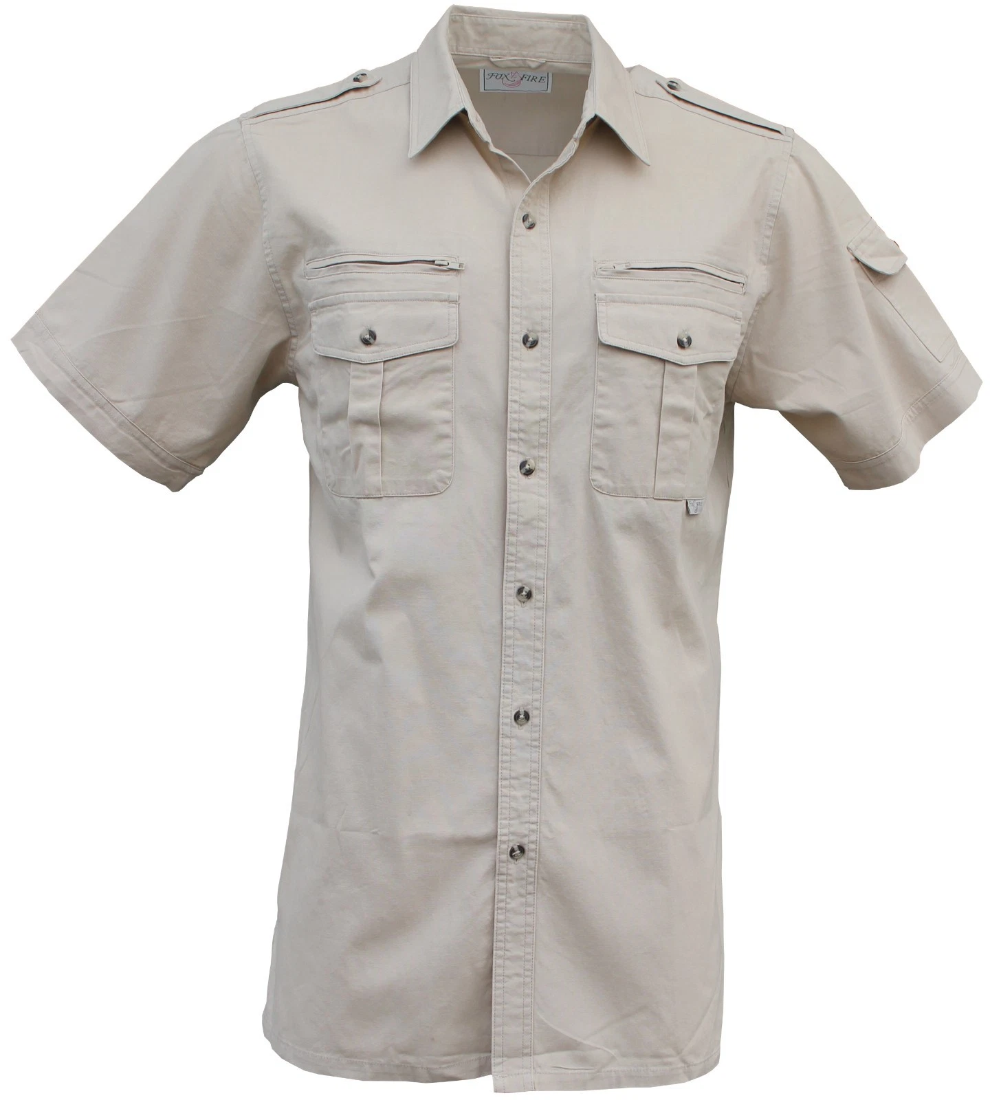 Foxfire Thunder River Gear Short Sleeve Cotton Travel Safari Shirt
