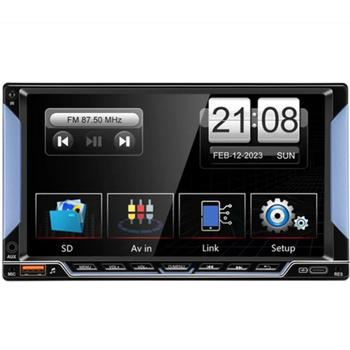 Double 2DIN Android 12 Car Stereo Radio Touch Screen Bluetooth GPS MP5 Player