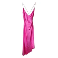 SER.O.YA Silk Emma Slip Wrap Dress Fuchsia Purple Pink NWT sz XL Sleeveless
