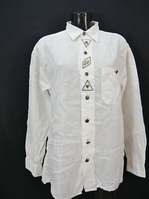 Size M costume shirt Distler original white with embroidery magnificent shirt th2363
