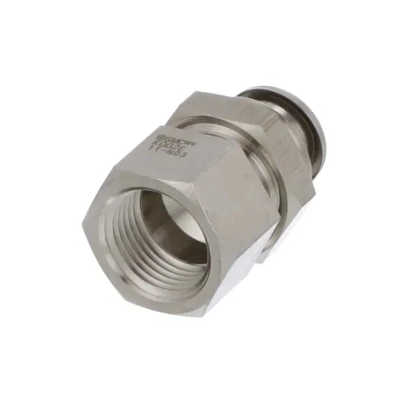 SMC KQG2E11-N03 One-Touch Bulkhead Connector, 3/8 in NPT 316 Stainless Steel - Image 4 of 4