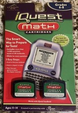 IQUEST GAME MATH CARTRIDGES A  B EDUCATIONAL GRADE 6-8 AGE 11-14 LEAPFROG NEW
