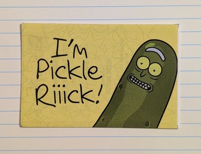 Rick & Morty Vending Sticker - 2019 Adult Swim Cartoon Network - I'm Pickle Rick
