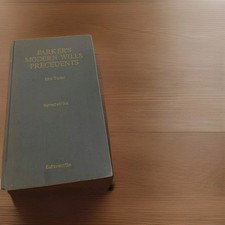 Parker's Modern Wills Precedents 2nd Ed By Eric Taylor Butterworths