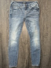 True Religion Halle Mid-Rise Skinny Denim Jeans Women's Size 25 (Made in USA)