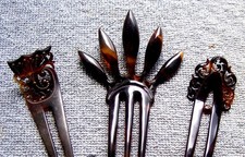ANTIQUE HAIR COMB OR HAIR PIN SET - INCLUDES US TARIFFS
