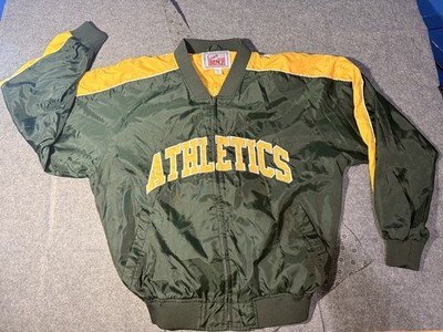 Vintage Off The Bench Oakland Athletics Jacket Coat Team Zip Up Nylon Mens L