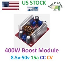 2Pcs 400W 15A DC-DC Step Up Boost Voltage Converter Power Supply Module CC CV