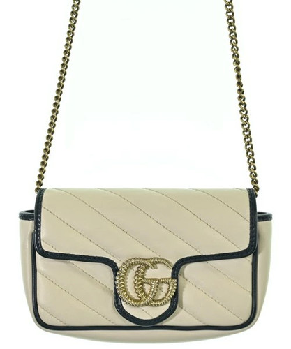 Gucci Shoulder Bag Off White Strap GG Marmont 2WAY 574969