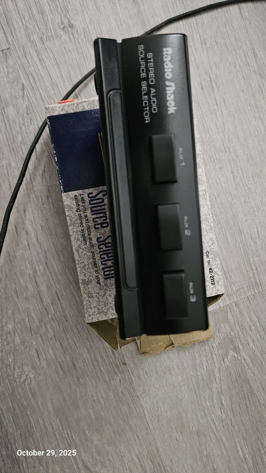 Radio Shack Stereo Audio Source Selector 42-2112 3 Inputs - Image 3 of 4