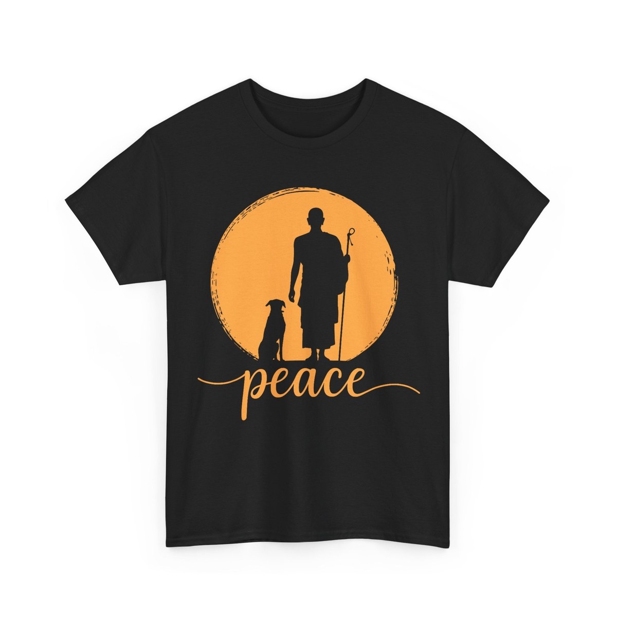 Atoms for Peace AMOK X Tシャツ　sサイズ Walk for Peace Monks with Aloka Dog Minimalist Zen Art T-Shirt | eBay