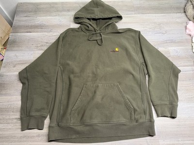 Carhartt WIP Work In Progress American Script Hooded Sweatshirt Green Mens 2XL