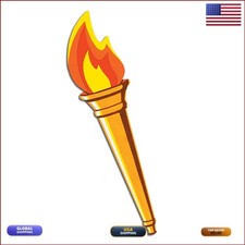 Beistle 55666 Torch Cutout 24in Pack of 24 Multicolored