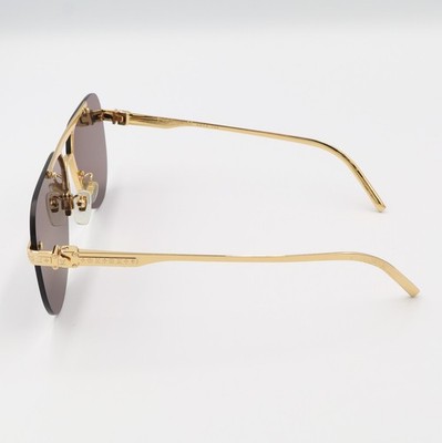 Louis Vuitton LV Ash Sunglasses Z1261E Gold Black Square Pilot