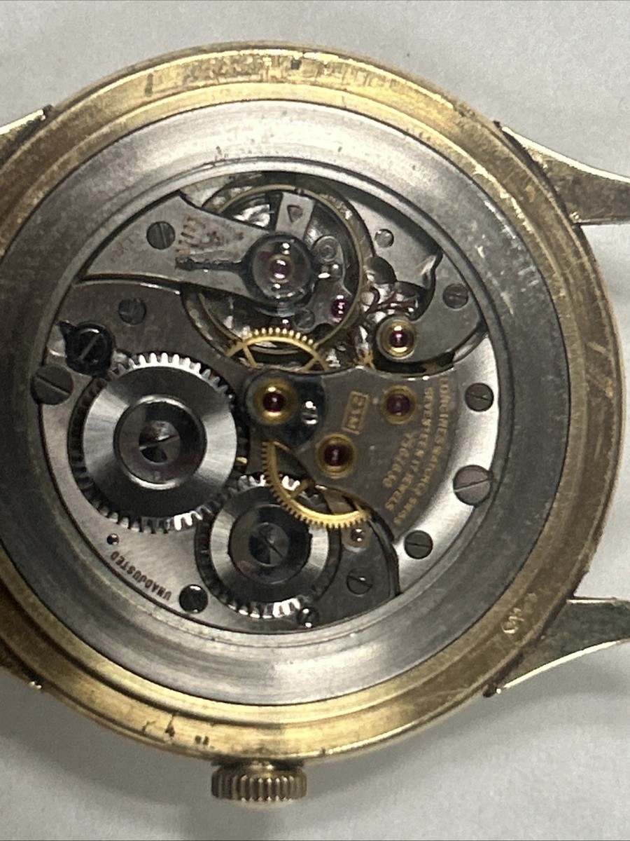 Auth Rare Longines Pasteur Sweep 14K Gold Ref 5858 Men 36MM Cal