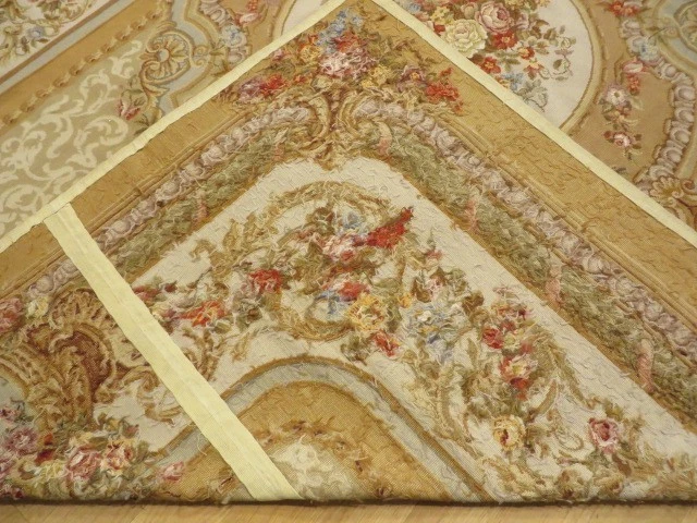 Fine French Hand Woven Aubusson Design-Needlepoint Rug , 8x10 Ft 100% Wool- - Image 2 of 3