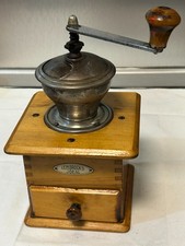 LEINBROCK KAFFEEMÜHLE MANUELL HANDKURBEL HOLZ+METALL  H CM 26