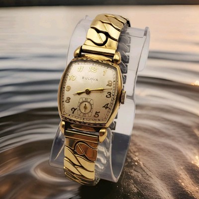 VINTAGE BULOVA 10K ROLLED GOLD PLATE BEZEL MECHANICAL  display picture 1