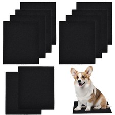 10pcs Dog Nail Scratch Board Sandpaper Replacement 11 11x9x0.05 inches, black
