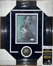 Keanu Reeves Signed Framed John Wick Photo Print JSA COA The Matrix Actor Auto 