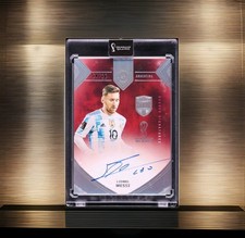 ​2022 Panini Eminence Qatar Lionel Messi FIFA World Cup Banner Auto /10 Diamond 