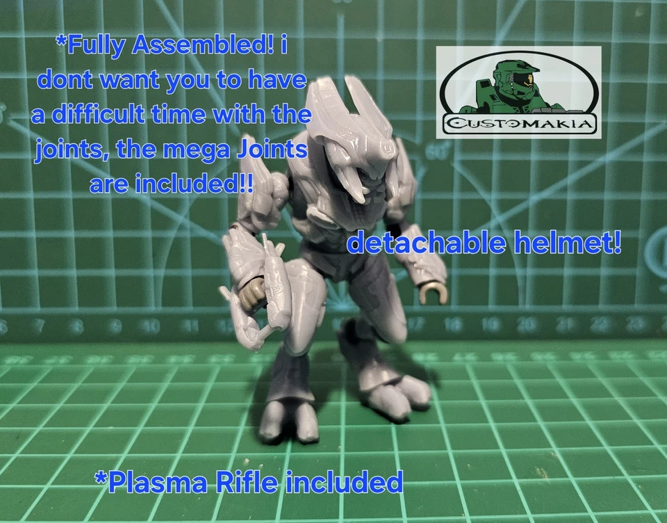 CUSTOMAKIARTS WAVE 2 HALO REACH ELITES, General, Spec Ops, Ranger FIGURES PACK. - Image 4 of 4