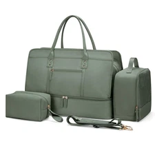 Weekender Bags for Women,Travel Duffel Bag Personal Item Bag with Shoes Compa...