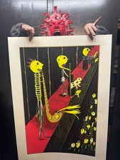 MARK BEYER - "MAD BROTZMAN"  4-COLOR SILKSCREEN PRINT  EDITION 30 COPIES  FRANCE